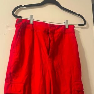 Zara red cargo pants